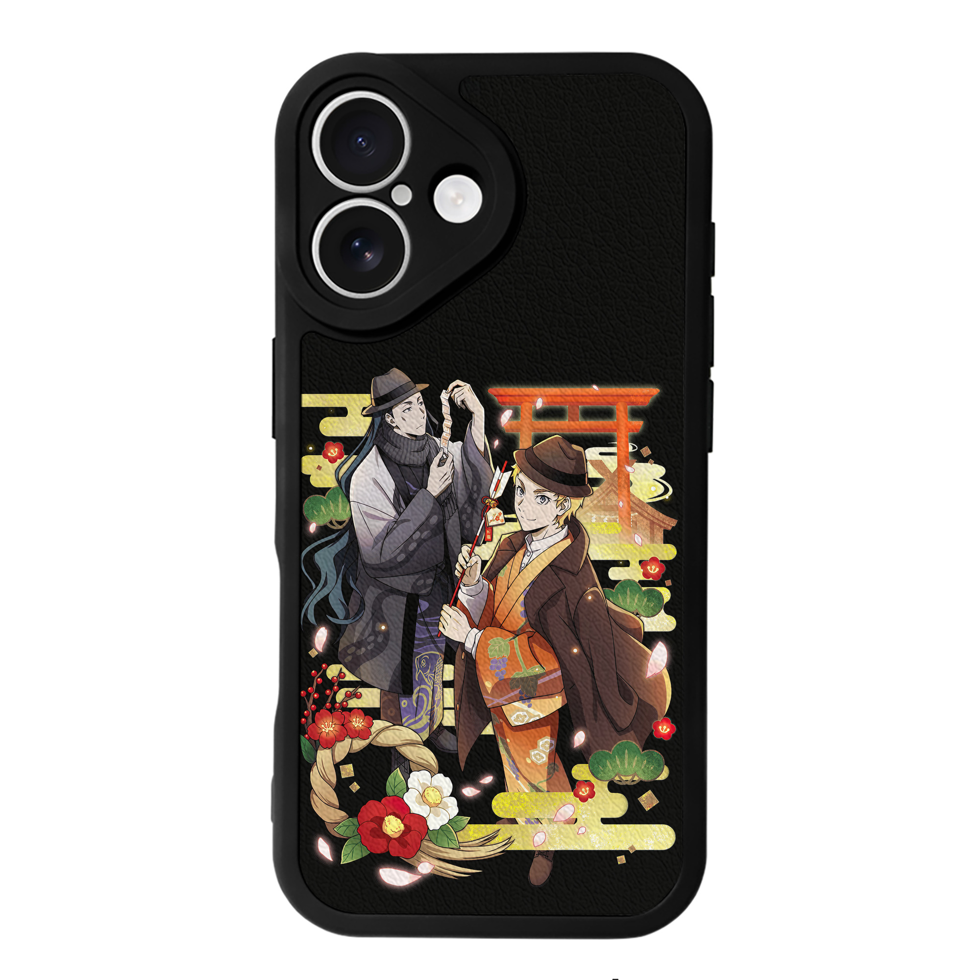 （画像用） 文豪ストレイドッグス Bungo Stray Dogs 【iPhone 16シリーズ対応】シリコンスマホケース（レザー調） 材質：シリコン